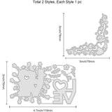 2pcs Love Heart Corner Metal Cutting Dies for Scrapbooking Birthday Cards Making
