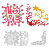 2pcs Love Heart Corner Metal Cutting Dies for Scrapbooking Birthday Cards Making