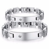 Personalized Engrave Bracelets Stainless Steel Gift For Couples