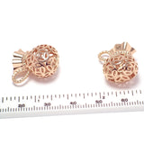 2pcs Rose Plated Brass Lucky Bag Charms 19x18mm