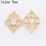 2pcs Zircon Pendant Jewelry DIY Accessory