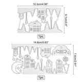 2pcs Metal Winter House Cutting Dies for Scrapbooking DIY