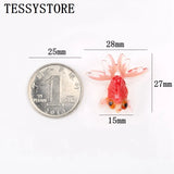 2pcs Goldfish Puffer Fish Acetate Acrylic Resin Pendant Jewelry Making Earrings