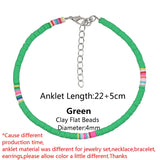 Polymer Clay Beads Anklet Set for Women Beach Bracelet Foot Chain Boho Jewelry