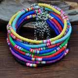 Polymer Clay Beads Anklet Set for Women Beach Bracelet Foot Chain Boho Jewelry