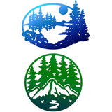 2pcs Mountain Forest Lake Cut Dies for Scrapbooking Cards Making Album