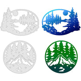 2pcs Mountain Forest Lake Cut Dies for Scrapbooking Cards Making Album