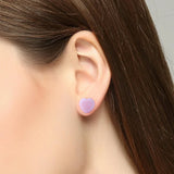 2pcs Pinky Stone Ear Plugs Gauges Flesh Tunnel Piercing Jewelry