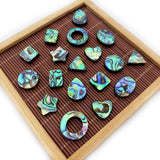 2pcs Abalone Shell Beads Various Shapes for DIY Necklace Making