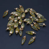 Natural Citrine Pendant Charms Agate Stone for DIY Jewelry Necklace Making