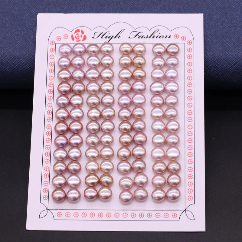 2pcs Freshwater Pearl 2.5-13mm Half Hole Earring Beads for Jewelry Making DIY