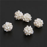 2pcs Freshwater Pearls Flower Ball Baroque Beads Charm For Jewelry Making