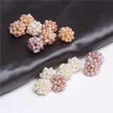 2pcs Freshwater Pearls Flower Ball Baroque Beads Charm For Jewelry Making