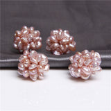 2pcs Freshwater Pearls Flower Ball Baroque Beads Charm For Jewelry Making