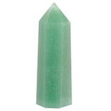 Green Aventurine Hexagonal Points Wand for Luck Reiki Chakra Meditation