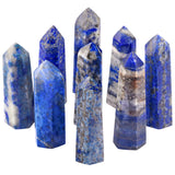 2pcs Natural Lapis Lazuli Stone Hexagonal Points Wand Decoration
