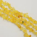 2pcs Natural Citrine Gravel & Gemstone Bracelet Making Supplies