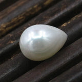2pcs Pearl Shell Teardrop Half Drilled Hole Earring Beads 15x21mm