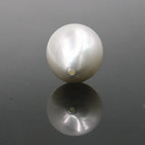 2pcs Pearl Shell Teardrop Half Drilled Hole Earring Beads 15x21mm