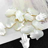 2pcs Shell Beads Fatima Hand Charm for DIY Jewelry Making