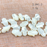 2pcs Shell Beads Fatima Hand Charm for DIY Jewelry Making