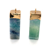 2pcs Green Crystal Pendant Green Fluorite DIY Necklace Jewelry
