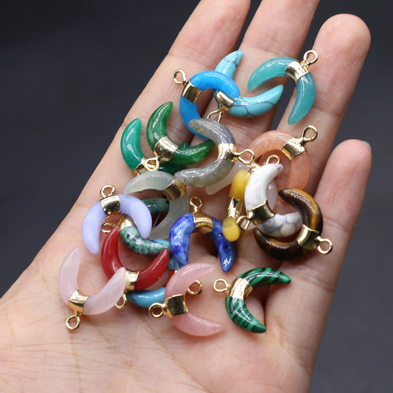 2pcs Natural Stone Pendant Irregular Quartz Healing Crystals Stone Charms