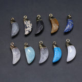 2pcs Natural Stone Pendant Irregular Quartz Healing Crystals Stone Charms