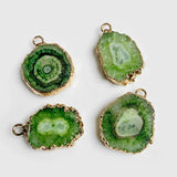 2pcs Natural Stone Pendants Irregular Shape Charms Druzy Agat Pendant