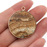 2pcs Labradorite Aventurine Charms Pendants for Necklace Earrings