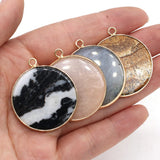 2pcs Labradorite Aventurine Charms Pendants for Necklace Earrings