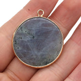 2pcs Labradorite Aventurine Charms Pendants for Necklace Earrings