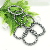 2pcs Natural Stone Terahertz Bead Bracelet Men Women Magnet Bracelets