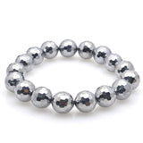 2pcs Natural Stone Terahertz Bead Bracelet Men Women Magnet Bracelets