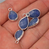 2pcs Natural Stone Water Drop Charms Pendant 10x14MM Labradorite Amethysts