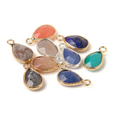 2pcs Natural Stone Water Drop Charms Pendant 10x14MM Labradorite Amethysts