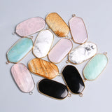 2pcs Crystal Quartz Amethysts Stone Pendants for Jewelry Making