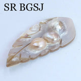 2pcs Pearl Oyster For Jewelry Pendant DIY Mother Of Pearl