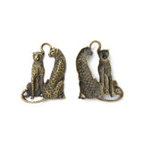 2pcs Bronze Butterfly Elephant Leopard Charms Pendant for Jewelry Making
