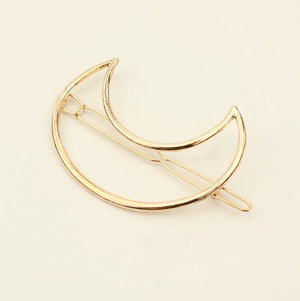 2pcs Metal Moon Hair Clips for Women