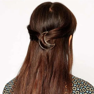 2pcs Metal Moon Hair Clips for Women