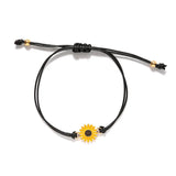 Sunflower Charm Bracelet Friendship Couples Sister Volcanic Bangles Lucky Wish