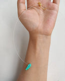2pcs op16/op11 Transparent Nylon Chain Synthetic Opal Lebanon Map Necklace