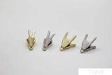 2pcs Niche gesture pendant earrings silver needle earrings DIY