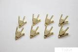 2pcs Niche gesture pendant earrings silver needle earrings DIY