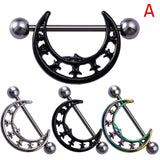 2pcs 14G Stainless Steel Heart Barbell Nipple Rings Shield Cover Piercings