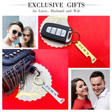 2pcs Name Keychain On the Phone Personalized Gift Couples Keychain