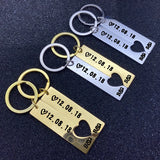 2pcs Name Keychain On the Phone Personalized Gift Couples Keychain