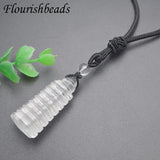 2pcs Pagoda Stone Pendant Couples Lucky Jewelry