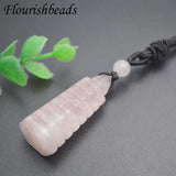 2pcs Pagoda Stone Pendant Couples Lucky Jewelry